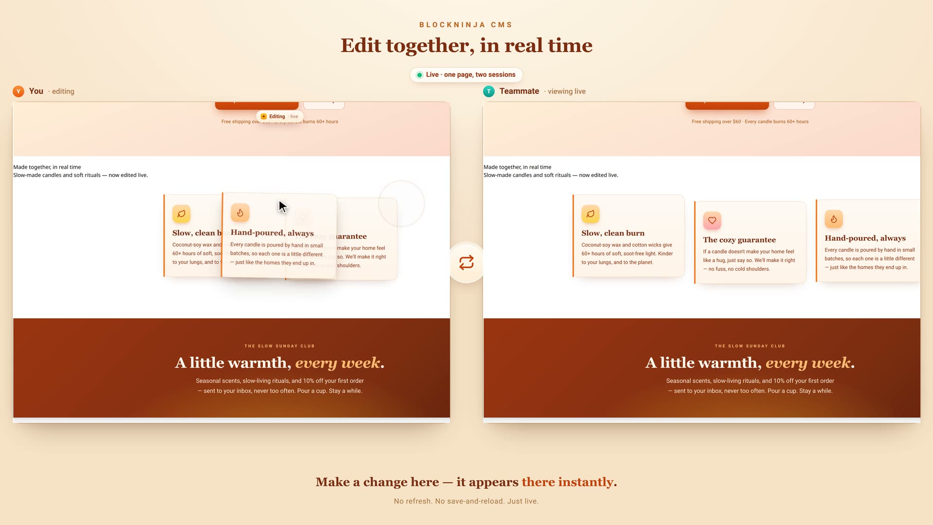 Edit together, in real time.